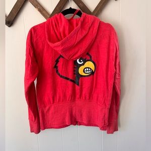 Bundle of UofL hooded jacket, v-neck shirt, and long sleeve hooded shirt